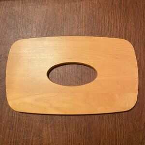 Longaberger Slotted Wood Tissue Basket Lid 12 1/4 X 7 1/2 inches